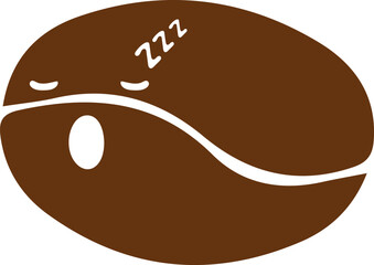 Sleeping Coffee Bean Illustration