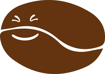 Smiling Coffee Bean Illustration
