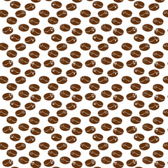 Coffee beans background with emotions.