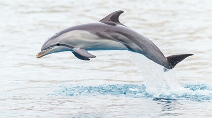 Fototapeta premium Dolphin leaping in ocean waters. Possible stock photo use