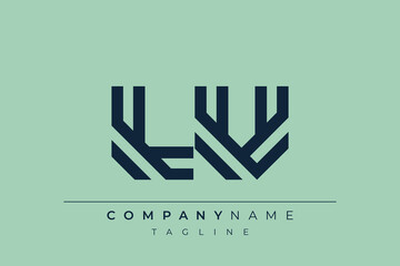 LV minimal line logo. Letter L and V vector line logo design.