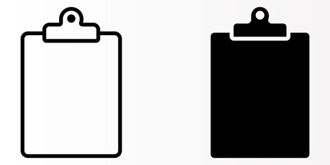 Clipboard icons set. for mobile concept and web design on white background