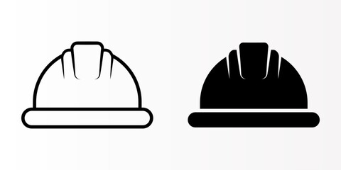 Construction Helmet icon set. Helmet sign. for mobile concept and web design. vector illustration on white background