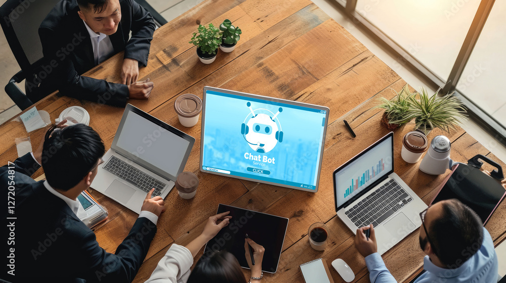 Poster chatbot software application for brisk online business that automatically reply to customer question