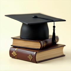 graduation cap and diploma