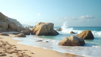 Beautiful Rock Formations by the Seashore