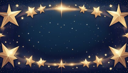 Naklejka premium star border frame background with copy space and lighting effect and sparkle