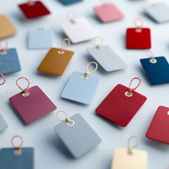 Sophisticated tag design featuring crisp details, structured placement, and premium sale messaging. Stylish high-quality layout created for upscale commercial advertising.