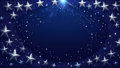 Fototapeta premium star border frame background with copy space and lighting effect and sparkle