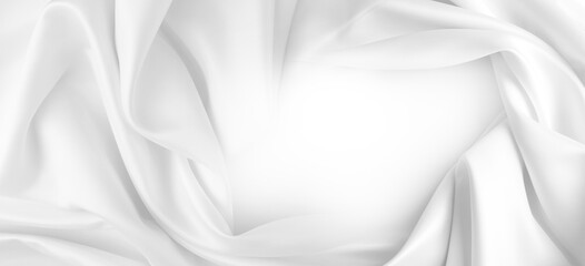 White silk fabric