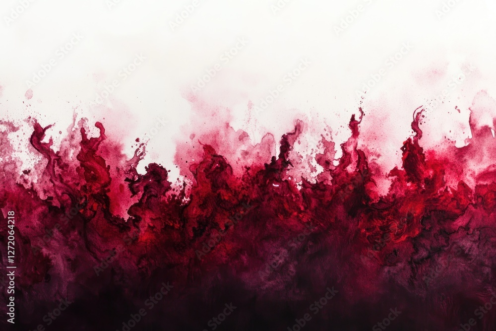 Poster abstract red smoke and swirl pattern on white background for artistic and creative use