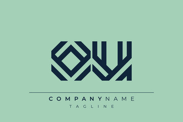 OU minimal line logo. Letter O and U vector line logo design.