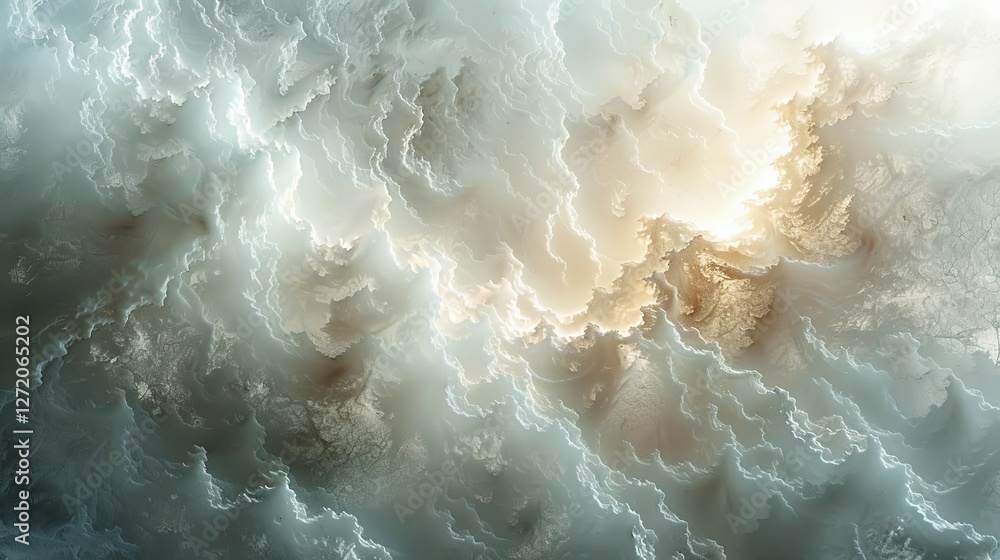 Aufkleber abstract cloudscape with ethereal light and textured patterns in soft colors