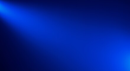 Fototapeta premium Blue Light Beam Background - Abstract background featuring a bright blue light beam on a dark blue backdrop. Perfect for presentations or design projects