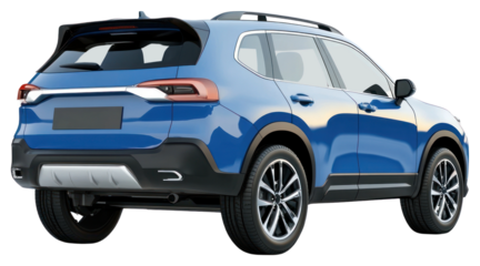 PNG Blue suv car transportation automobile.