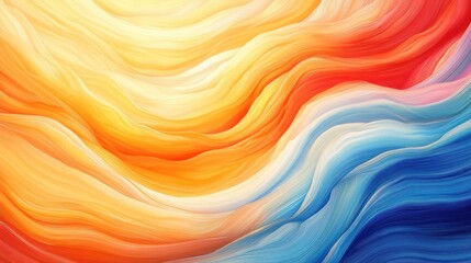 Fototapeta premium Abstract colorful waves blend, digital art, background texture