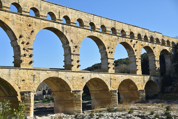 Fototapeta premium Arches du pont romain du Gard. France