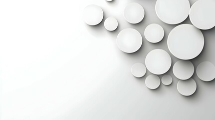 White Circles Abstract Background Geometric Design