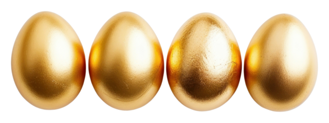 PNG Easter golden eggs concept accessories.