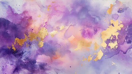 Obraz premium Elegant Watercolor Texture with Gold Accents for Artistic Backgrounds