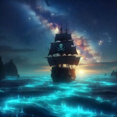 Fototapeta premium ship in the night