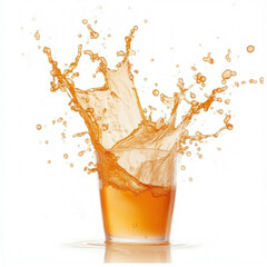 Orange Splash Isolated On White Background