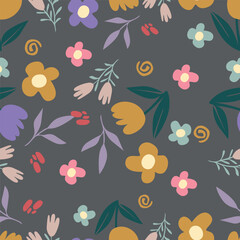 flower pattern textile design illustration