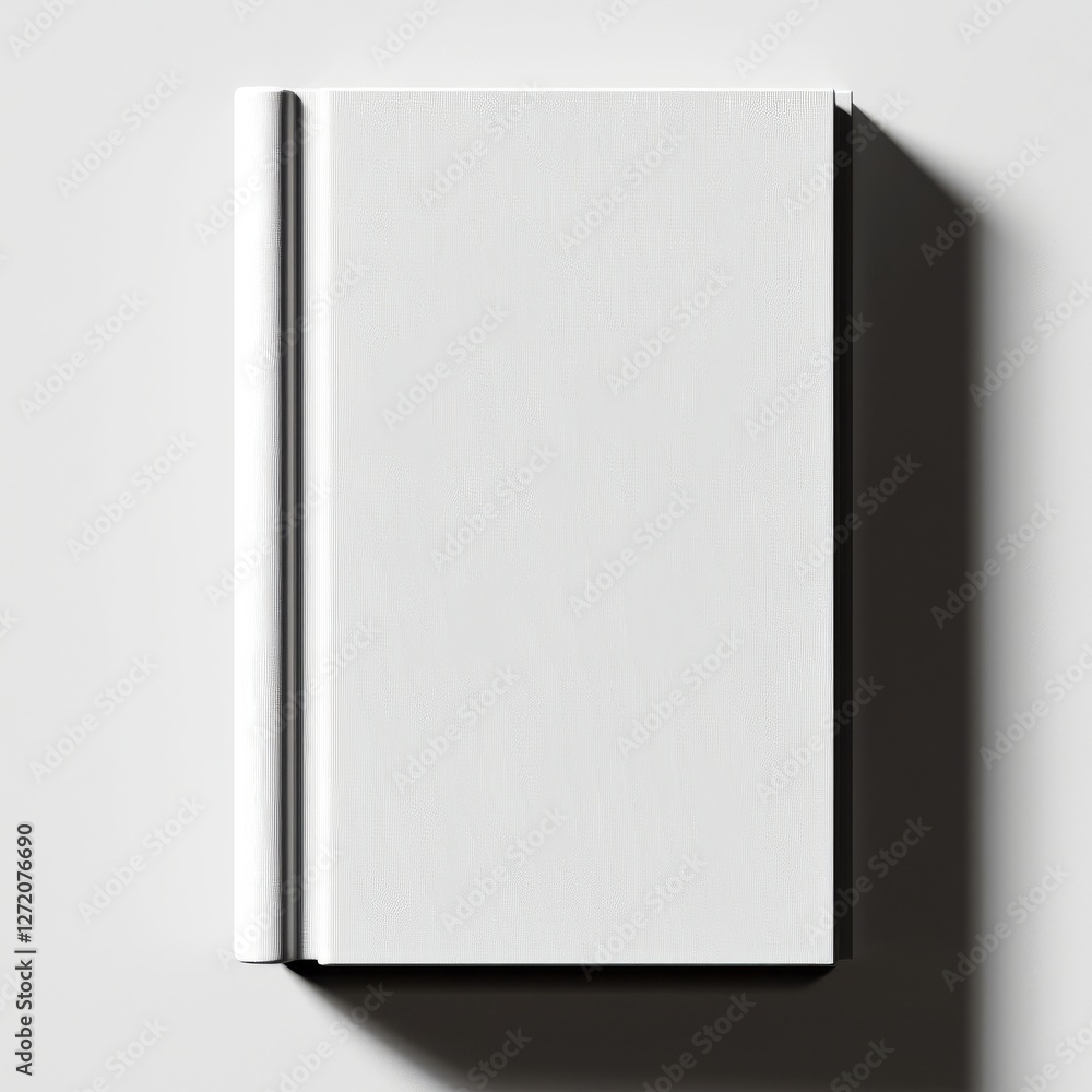 Poster a 3d render illustration of a front magazine book template is shown in perspective view on a grey ba
