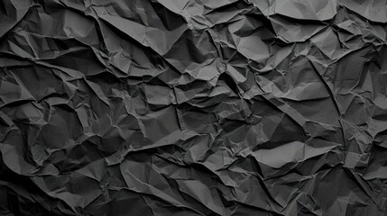 Dark Grey Crumpled Paper Texture Background