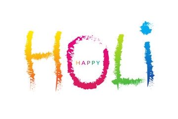 Happy holi colorful background for festival of colors vector design.