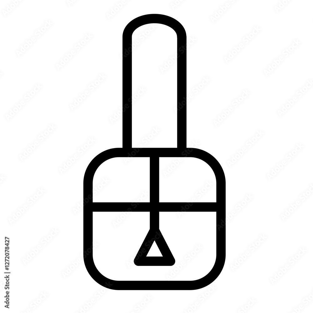 Aufkleber simple line icon illustration of a padlock design with a geometric shape focus for security concepts