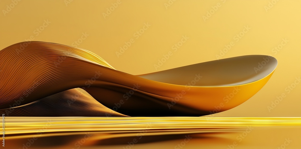 Poster a blank yellow display is set against a vibrant summer backdrop in a minimalist style, serving as a 
