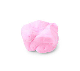 Bright pink play dough isolated on white