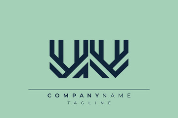 UV minimal line logo. Letter U and V vector line logo design.