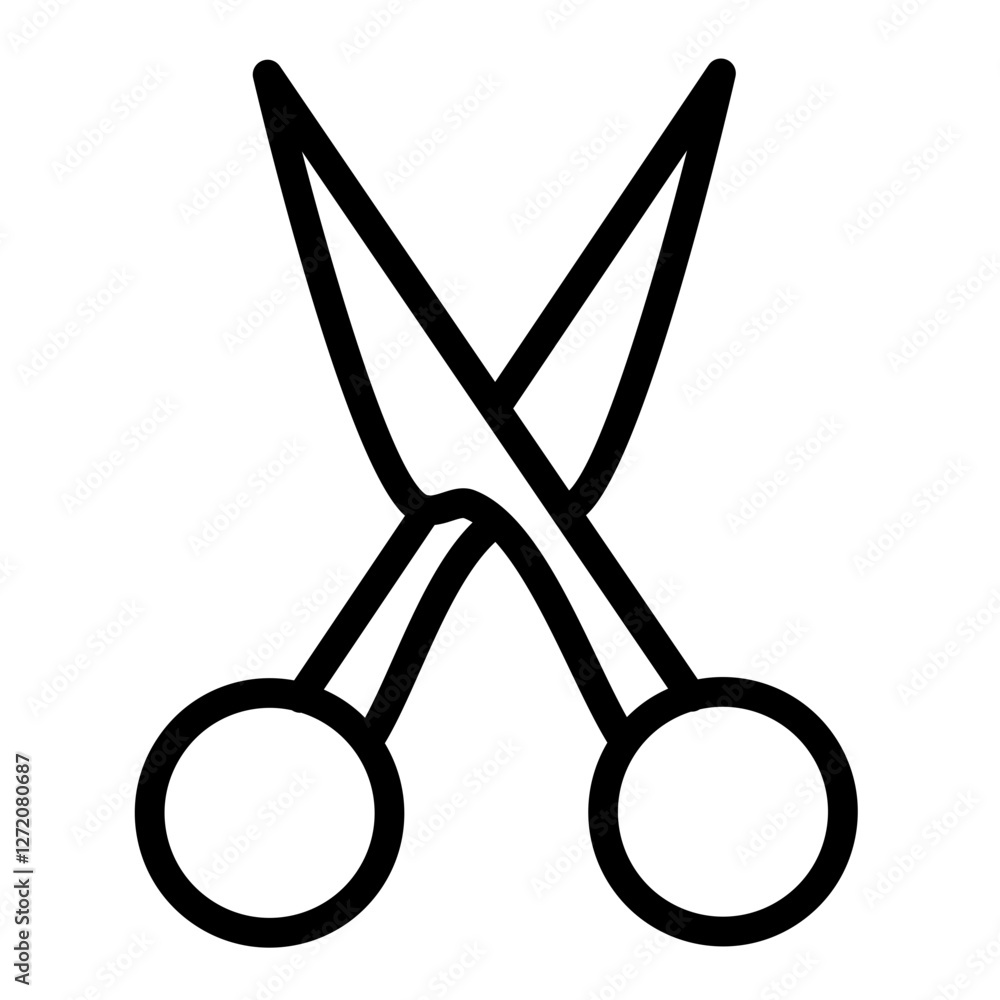 Aufkleber scissors icon symbolizing cutting and crafting activities in design and diy projects