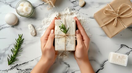 Creating a handcrafted prototype model using natural elements and eco friendly packaging materials