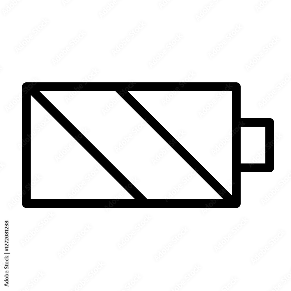 Poster battery outline design representing energy levels and power status for various applications and devi