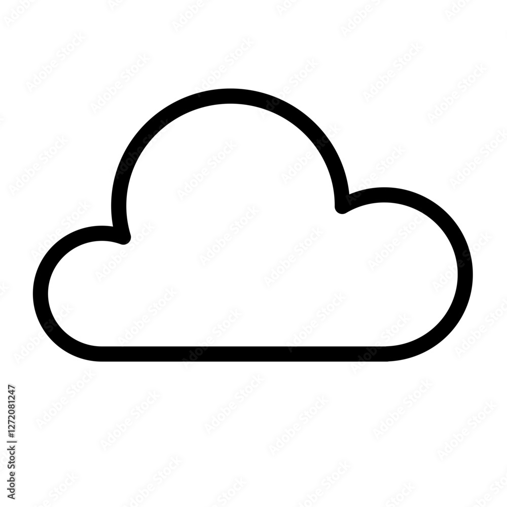 Poster simple line icon vector illustration of a cloud design commonly used in digital and graphic content