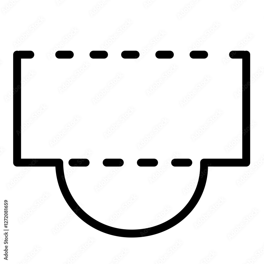 Poster line icon illustration depicting a simple geometric shape suitable for a variety of design applicati