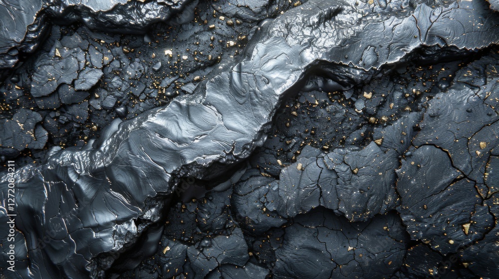 Aufkleber the surface features intricate grooves and cracks, highlighting the rich mineral content and layers 