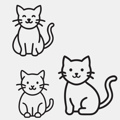 Flat Icons Set of Various Everyday Objects and Actions
