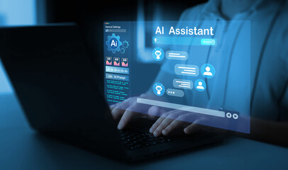 Interaction with the Ai assistant to solve some tasks more easily. Image generator, documents,...