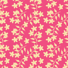 botanical floral vector seamless pattern with roses herbs and leaves big set background with flowers