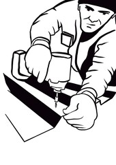 worker working on the roof