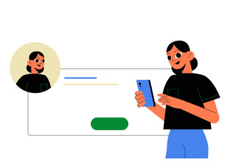 Woman Logging Into Online Account In Flat Vector Illustration Symbolizing Digital Access, Web Authentication, And Cyber Security, Isolated On White Background