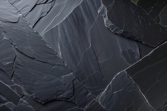 Rustic Black Slate Surface with Rich Textures for Unique Design Elements and Stunning Backdrops