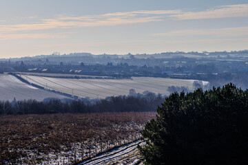 winter landscape in the morning
