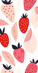 Strawberry Pattern Illustration