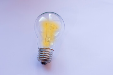 small lamp on  white background