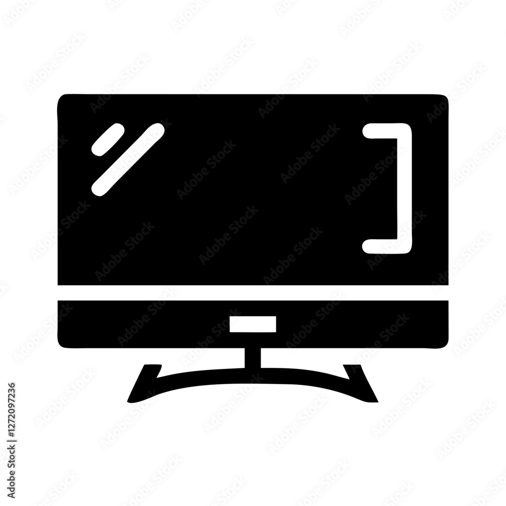 Poster vector art of gaming monitor isolated on white background for high performance esports and immersive